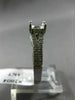 ESTATE .68CT DIAMOND 14KT WHITE GOLD 3D ROUND SEMI MOUNT ENGAGEMENT RING #2004