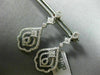 1.40CT ROUND & PRINCESS DIAMOND 14K WHITE GOLD OPEN FILIGREE CHANDELIER EARRINGS