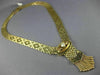 ANTIQUE .52CT DIAMOND AAA ENAMEL 14K YELLOW GOLD FILIGREE TASSEL NECKLACE #2582