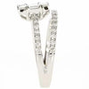 1.32CT DIAMOND 18KT WHITE GOLD 3D PRINCESS & ROUND SQUARE ANNIVERSARY RING SET