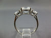 LARGE 4.0CT AAA CUBIC ZIRCONIA 14KT WHITE GOLD 3D 3 STONE ENGAGEMENT RING #27065