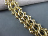 ANITQUE WIDE 14KT YELLOW GOLD 3D HANDCRAFTED LONG INTERTWINED BRACELET #22595