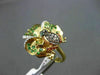 ANTIQUE 1.04CT MULTI DIAMONDS & AAA GEMSTONES 18K YELLOW GOLD FLOATING FROG RING