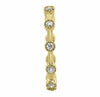 .29CT DIAMOND 18K YELLOW GOLD 3D ROUND FILIGREE BAMBOO ETERNITY ANNIVERSARY RING