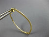 ESTATE .47CT DIAMOND 18K YELLOW GOLD INSIDE OUT OVAL SWIRL HOOP HANGING EARRINGS
