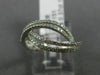 ESTATE .37CT DIAMOND 18KT WHITE GOLD MULTI ROW INFINITY SEMI ETERNITY LOVE RING