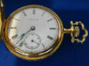 ANTIQUE 14K YELLOW GOLD ELGIN HUNTERS POCKETWATCH PERFECT CONDITION #19489