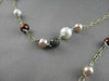 ANTIQUE 18KT PEARLS BLACK DIAMOND BY THE YARD NECKLACE