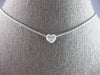 .12CT DIAMOND 14K WHITE GOLD ROUND & BAGUETTE INVISIBLE HEART SHAPE LOVE PENDANT