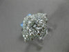 ESTATE LARGE 1.50CT DIAMOND 14KT WHITE GOLD 3D CLUSTER SQUARE FILIGREE LOVE RING