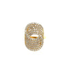 ESTATE 1.37 DIAMOND 18KT YELLOW GOLD MULTI ROW LOVE KNOT FUN RING