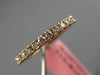 ESTATE .49CT PINK DIAMOND 18KT ROSE GOLD 3/4 ETERNITY WEDDING ANNIVERSARY RING