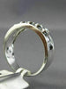 WIDE .23CT DIAMOND 14KT WHITE GOLD 3D ETOILE BEZEL MENS WEDDING ANNIVERSARY RING
