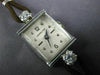 ANTIQUE LADY HAMILTON .35CT DIAMOND 14KT WHITE GOLD 3D ART DECO WATCH #499