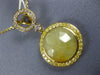 5.36CT WHITE & YELLOW DIAMOND & YELLOW SAPPHIRE 18K YELLOW GOLD CIRCULAR PENDANT