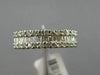ESTATE .55CT DIAMOND 18KT WHITE GOLD 3D CLASSIC 3 ROW WEDDING ANNIVERSARY RING