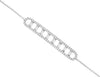 ESTATE .37CT DIAMOND 14KT WHITE GOLD 3D ROUND & BAGUETTE OVAL BAR FUN BRACELET