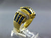 LARGE 3.62CT DIAMOND & AAA SAPPHIRE 18K YELLOW GOLD 3D ROUND & SQUARE CROWN RING