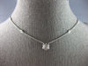 ESTATE .90CT DIAMOND 14KT WHITE GOLD 3D FLOWER BY THE YARD LOVE NECKLACE #27599