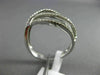 ESTATE .37CT DIAMOND 18KT WHITE GOLD MULTI ROW INFINITY SEMI ETERNITY LOVE RING