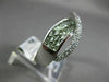 ESTATE WIDE 2.97CT DIAMOND & AAA MULTI COLOR SAPPHIRE 14K WHITE GOLD X LOVE RING