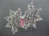 EXTRA LARGE 1.67CT DIAMOND 18KT WHITE GOLD 3D MULTI SHAPE FLOWER COCKTAIL RING