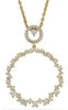 .78CT DIAMOND 14K YELLOW GOLD GRADUATING JOURNEY CIRCLE OF LIFE FLOATING PENDANT