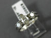 ANTIQUE WIDE .95CT MARQUISE & ROUND DIAMOND 14K WHITE GOLD ENGAGEMENT RING 18478