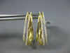 ESTATE WIDE .65CT DIAMOND 18KT YELLOW GOLD 3D CRISS CROSS OVAL CLIP ON EARRINGS