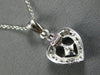 .70CT DIAMOND 14KT WHITE GOLD 3D FILIGREE MILGRAIN HEART FLOATING PENDANT #27668