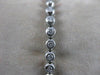 ESTATE 3.0CT ROUND DIAMOND 14K WHITE GOLD 3D CLASSIC BEZEL TENNIS BRACELET 11017
