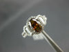 ESTATE 1.5CT WHITE & CHOCOLATE FANCY DIAMOND 14K WHITE GOLD OVAL ENGAGEMENT RING