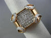 ESTATE LARGE 1.93CT ROUND & PRINCESS DIAMOND 14KT ROSE GOLD INVISIBLE MENS RING