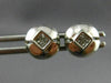 ESTATE .20CT DIAMOND 14KT WHITE GOLD 3D PRINCESS INVISIBLE ROUND STUD EARRINGS