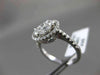 ESTATE LARGE 1.20CT MULTI SHAPE DIAMOND 18KT WHITE GOLD 3D HALO RING #22490