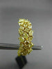LARGE GIA 4.67CT FANCY YELLOW DIAMOND 18KT YELLOW GOLD CLUSTER CLIP ON EARRINGS