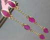 4.60CT AAA RUBY 14KT YELLOW GOLD 3D MARQUISE SHAPE BY THE YARD HANGING EARRINGS