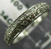 ESTATE .34CT DIAMOND 14K WHITE GOLD CLASSIC PAVE WEDDING ANNIVERSARY RING #14951