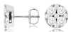 1.90CT DIAMOND 14KT WHITE GOLD 3D CLASSIC CLUSTER FLOWER SCREWBACK FUN EARRINGS