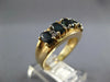 WIDE 2.05CT DIAMOND & AAA SAPPHIRE 14K YELLOW GOLD OVAL 5 STONE ANNIVERSARY RING