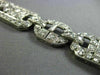 ANTIQUE WIDE 6.52CT OLD MINE DIAMOND PLATINUM CLASSIC FILIGREE FLOWER BRACELET