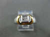 ESTATE .36CT PRINCESS CUT DIAMOND 14KT WHITE & YELLOW GOLD INVISIBLE RING #16941