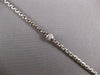 ESTATE LONG .10CT DIAMOND 14KT WHITE GOLD 3D CLASSIC BARREL LOVE BRACELET