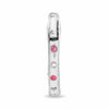 1.17CT DIAMOND & AAA RUBY 14K WHITE GOLD 3D INSIDE OUT HOOP HANGING EARRINGS