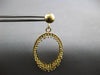 ESTATE 14KT YELLOW GOLD 3D OVAL CHANDELIER FUN HANGING EARRINGS