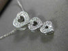 ESTATE 1.15CT DIAMOND 14KT WHITE GOLD 3D CLASSIC HEART JOURNEY PENDANT #18355