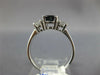 ESTATE 1.14CT DIAMOND & AAA SAPPHIRE 18KT WHITE GOLD 3D ROUND ENGAGEMENT RING