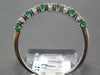 .25CT DIAMOND & AAA EMERALD 18KT WHITE GOLD 2MM SEMI ETERNITY ANNIVERSARY RING