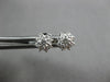 ESTATE .36CT DIAMOND 18KT WHITE GOLD 3D CLASSIC FLOWER STAR STUD EARRINGS