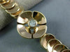 ANTIQUE .32CT OLD MINE EURO CUT DIAMOND 14KT ROSE GOLD 3D FLOWER BRACELET #640